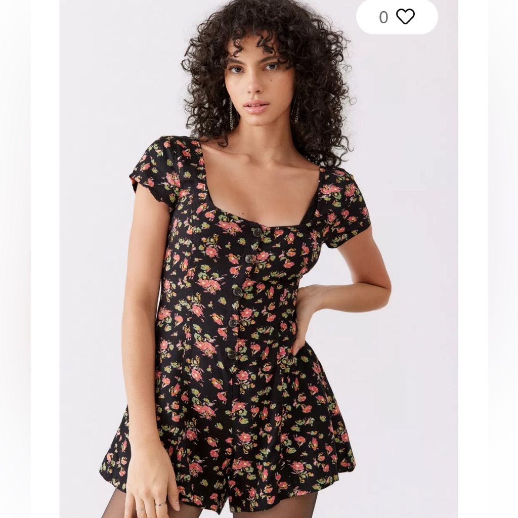 Urban Outfitters My So Called Romper Size SP Color Black Nwt
